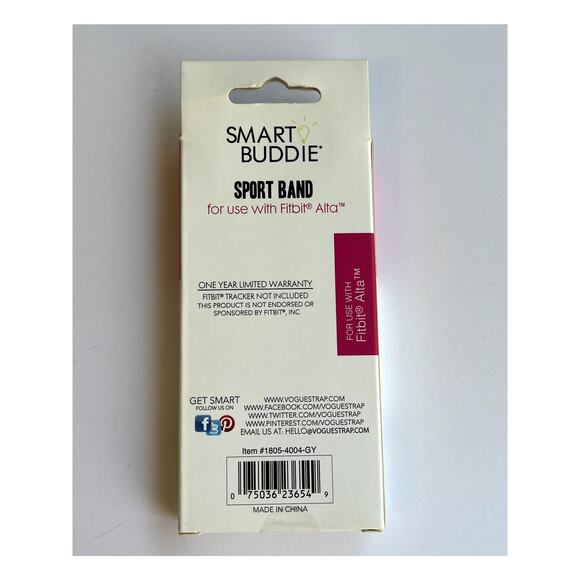 Smart Buddie Sport Band Gray Fitbit Alta New - Picture 3 of 7